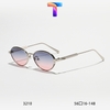 [ Nhiều màu ] Mắt kính râm mát tròn hợp kim nam nữ 3210