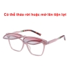 Kính chống ánh sáng xanh clip-on cận râm mắt mèo nam nữ 7704