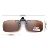 Kẹp kính râm vuông phân cực Polarized [ Tặng kèm hộp - có sẵn ]