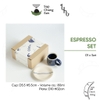 Espresso set: Bộ ly, tách cà phê Espresso (Tu Hú Ceramics) - 40ml