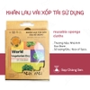 Khăn lau vải xốp tái sử dụng (Nhà Anh Eco Store) - hộp 5 khăn