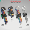 Bộ Lục Giác Ngắn  950/9 Hex-Plus Multicolour Wera Màu Đen 05 133164 001 Đầu Bi 9 Chi Tiết