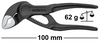 Knipex Cobra XS 87 00 100 Kìm Nước Mỏ Quạ Mở Đến Ø29mm dài 100mm