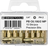 Bộ Bits 10 Chiếc Loại Bốn Cạnh PH 2 PB Swiss Tools C6.190/2 MP Chiều Dài 25mm