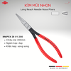 Kìm Kẹp Mũi Nhọn Knipex 28 01 200 Mũi 10.5mm - Ngàm Kẹp Khía Song Song
