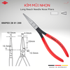 Kìm Kẹp Mũi Nhọn Knipex 28 01 200 Mũi 10.5mm - Ngàm Kẹp Khía Song Song