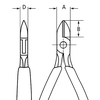 Kìm Cắt Điện Tử Chính Xác KNIPEX 77 42 115 Lưỡi Cắt Nhọn Không Vát_Tôi Cứng 62HRC