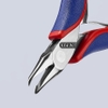Kìm Cắt Linh Kiện Electronics Oblique Knipex 64 62 120 Mặt Cắt α = 65°