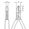 Kìm Cắt Linh Kiện Điện Tử Knipex 77 01 115 Lưỡi Cắt Tôi Cứng 62HRC
