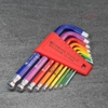 Bộ Lục Giác PB Swiss Tools Rainbow Ngắn 212.H-10 RB