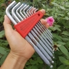 Bộ Lục Giác PB Swiss Tools Knurled Đầu Bi 9 Cây 1.5-10mm