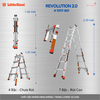 Revolution 13117-801 (Model 17) Thang Nhôm Little Giant 4 Bậc Chân Cân Bằng - Nhập Khẩu Mỹ