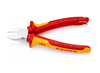 Kìm Cắt Mũi Thon Knipex 70 06 180 T BK - Dài 180mm - Cách điện 1000 Volt - Có móc treo an toàn