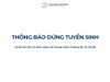 THÔNG BÁO VỀ VIỆC DỪNG TUYỂN SINH 03 MÃ NGÀNH