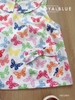 Lửng cổ bèo cotton xinh, bướm sắc màu