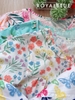 Dài tay lỡ cotton xinh, hoa đỏ xanh