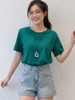 Áo thun cotton 4 chiều, xanh vịt