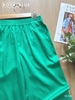 Quần suông ống rộng phong cách dễ thương, linen xanh