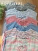 Ngố sát tay cotton nơ xinh, karo hồng