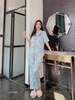 Ngố pijama xanh ngọc hoa