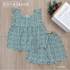Bộ đùi kate tay cánh tiên bi xanh