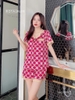 Đùi pijama đỏ hoạ tiết