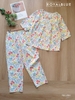 Dài tay lỡ cotton xinh, hoa đỏ xanh