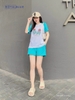 Đùi thun giầy xanh mặc nhà & dạo phố