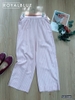 Quần suông linen ống rộng kiểu basic