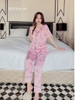 Ngố pijama hồng hoa hồng