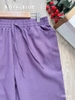 Quần baggy linen phong cách, cự dễ thương, tím cẩm
