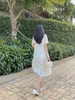 Đầm thiết kế trẻ trung xinh yêu, màu trắng, chất vải tơ cao cấp