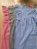 Lửng cánh tiên cotton, karo xanh