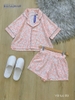 Đùi pijama hồng hoa trắng