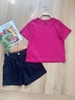 Áo thun cotton 4 chiều, hồng đậm