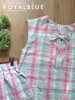 Ngố sát tay cotton nơ xinh, karo hồng