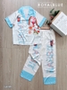 Pijama QDTN lụa latin xanh thỏ