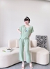 Ngố đũi thêu họa mi màu xanh lợt xinh xắn