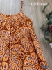 Đầm dây tôn hoa cam
