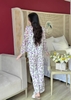 Bộ dài lụa phối tiểu thư hoa tím trắng