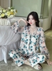 Bộ dài lụa phối tiểu thư hoa hồng búp