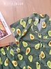 Bộ dài pijama TN kate mềm, bơ xanh