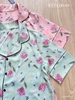 Ngố pijama xanh ngọc hoa