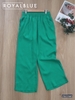 Quần suông linen ống rộng kiểu basic