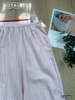 Quần suông linen ống rộng kiểu basic