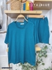 Bộ đùi thun cotton 4 chiều, xanh đậm