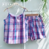 Đùi 2 dây kate karo tím