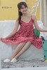 Đầm đỏ hoa nhí