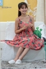 Đầm cam lá xanh