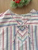 Dài sọc kẽ cotton thắt nơ, sắc màu
